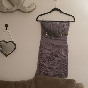 Grey mini party dress